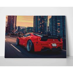 red ferrari poster or canvas
