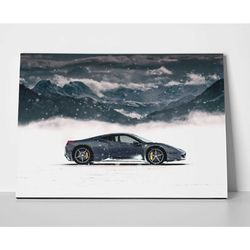 ferrari snow poster or canvas