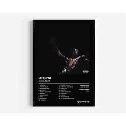 travis scott cover poster, utopia print, classics rap poster, hip hop wall art, album cover print, hypebeast poster, tra