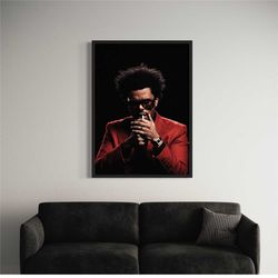 after hours vibes: the weeknd canvas wall art r&b and hip hop magic for modern decor, unique fan gift