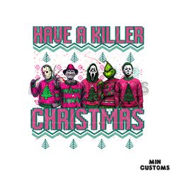 Pink Horror Have A Killer Christmas PNG