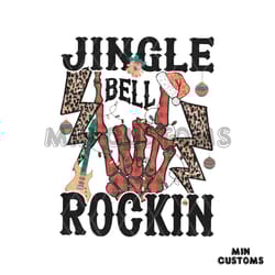 skeleton hand jingle bell rockin svg