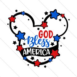 God Bless America Mickey Svg, Trending Svg, American Gift, America Svg, God Bless America, Patriotic Svg, 4th Of July, I
