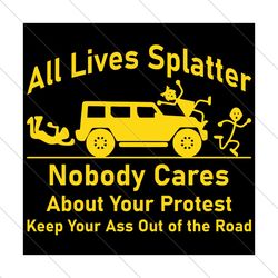 All Lives Splatter Nobody Cares About Your Protest, Trending Svg, Splatter Svg, Nobody Cares, Keep Your Ass Out Of The R