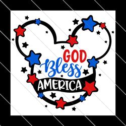 God Bless America Mickey Svg, Trending Svg, American Gift, America Svg, God Bless America, SVG File Digital