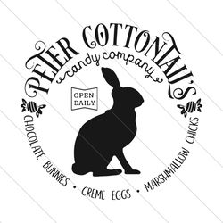 peter cottontails candy company logo svg, trending svg, chocolate bunny svg, bunny svg, rabbit svg, creme eggs svg, east