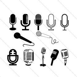 Microphone Svg Bundle, Trending Svg, Microphone Svg, Microphone Clipart, Microphone Vector, Radio Microphone Svg, Radio