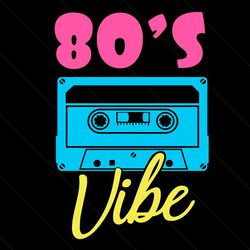 80s vibe cassette svg