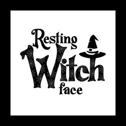 resting witch face svg file digital