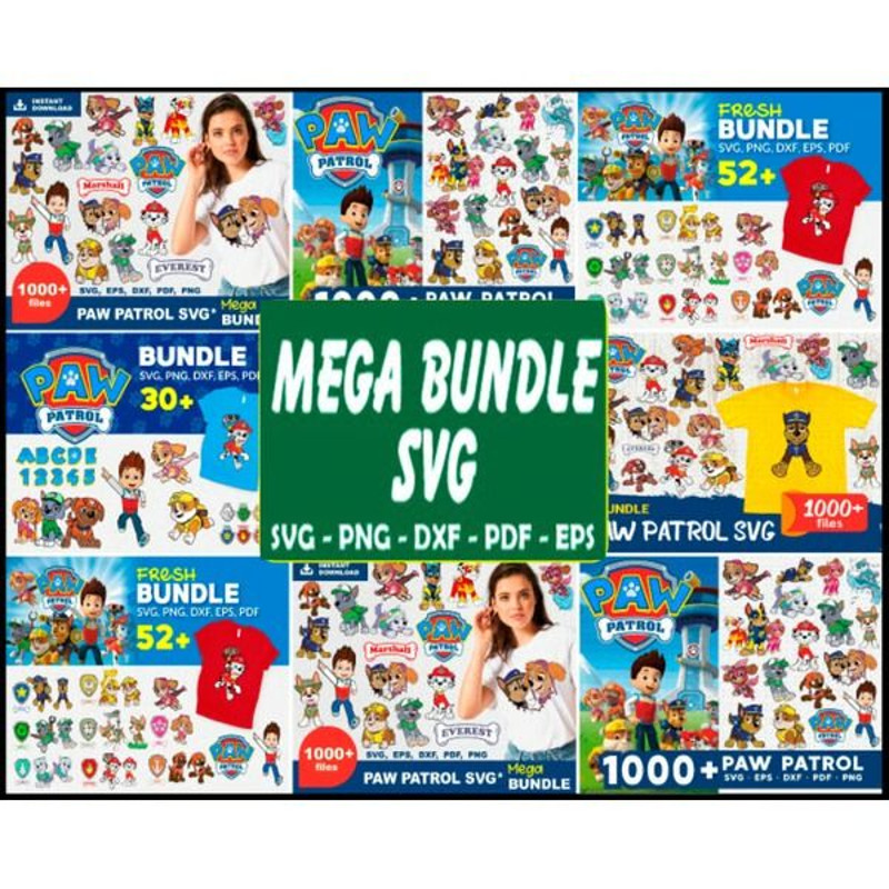 Huge Paw Patrol Mega Bundle Svg Paw Patrol Bundle Svg Patrol SvgTrending SvgPatrol SvgPaw PatrolPaw 0