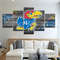 University Of Kansas Ku Jayhawks - Sport 5 Panel Canvas Art Wall Decor-CV.jpg