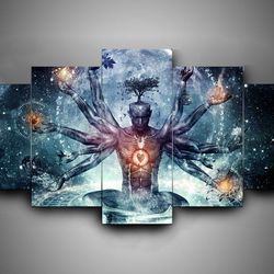 yoga 1 sport 5 panel canvas art wall decor