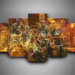 boston celtics 4 sport 5 panel canvas art wall decor