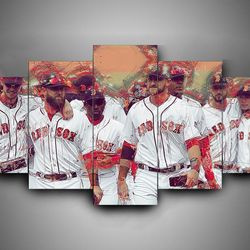 boston red sox 8 sport 5 panel canvas art wall decor