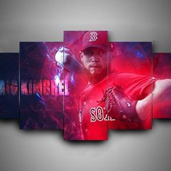 boston red sox 9 sport 5 panel canvas art wall decor