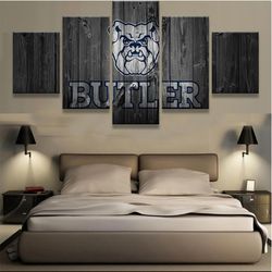 butler bulldogs barn wood sport 5 panel canvas art wall decor