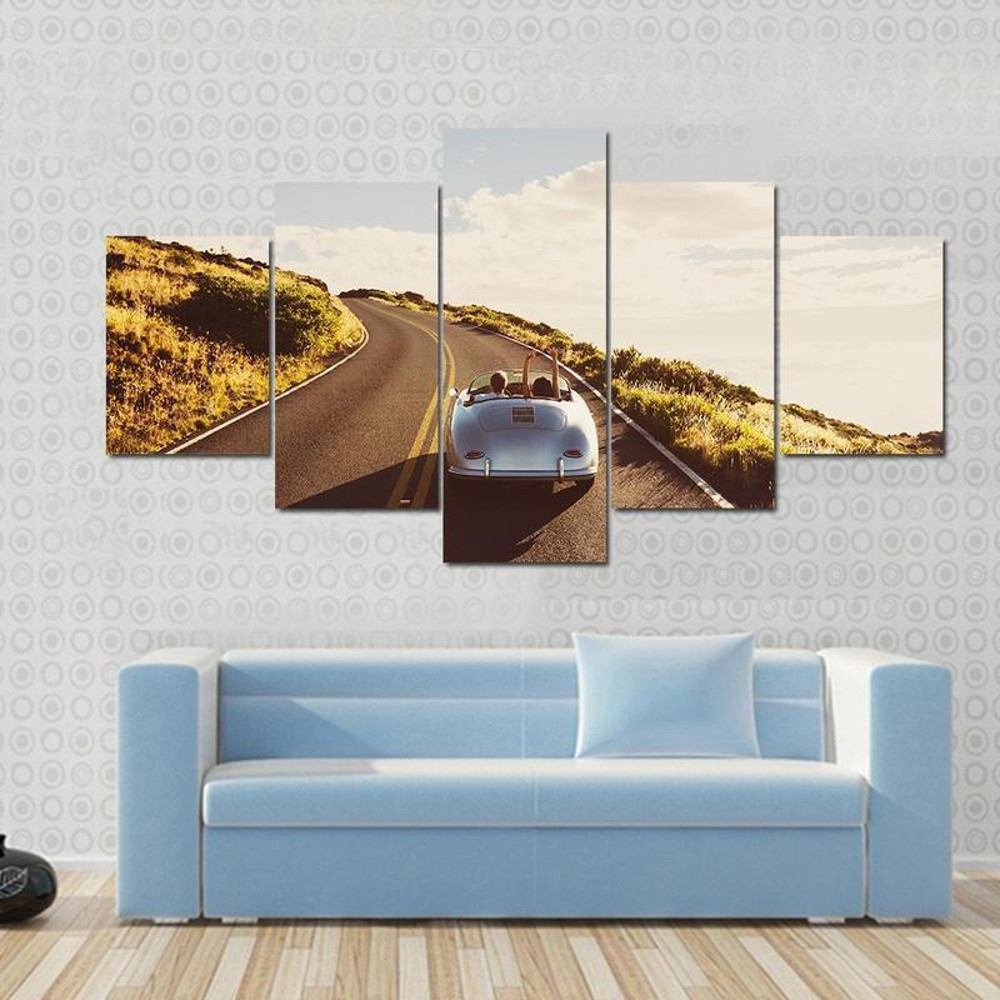 Classic Vintage Sports Car - Automative 5 Panel Canvas Art Wall Decor.jpg