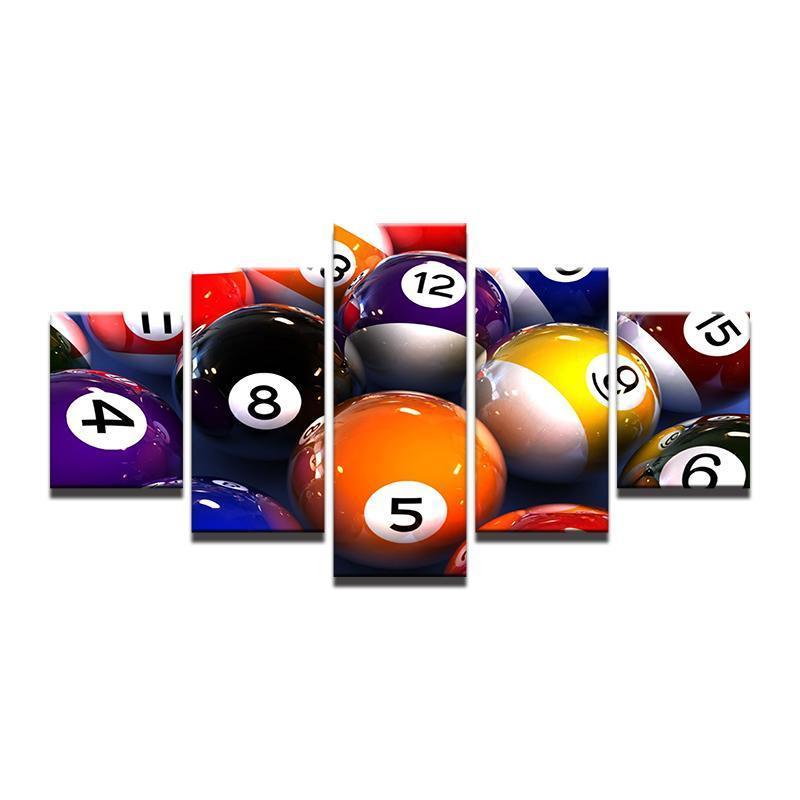 Color Billiards - Sport 5 Panel Canvas Art Wall Decor.jpg