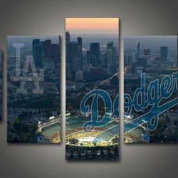 dodgers stadium baseball 1 sport 5 panel canvas art wall decor