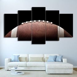 football pigskin sport 5 panel canvas art wall decor