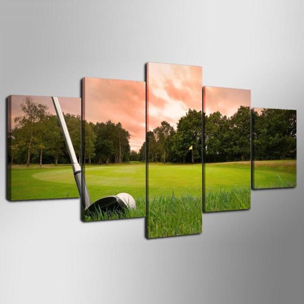 Golf Club Course - Sport 5 Panel Canvas Art Wall Decor.jpg