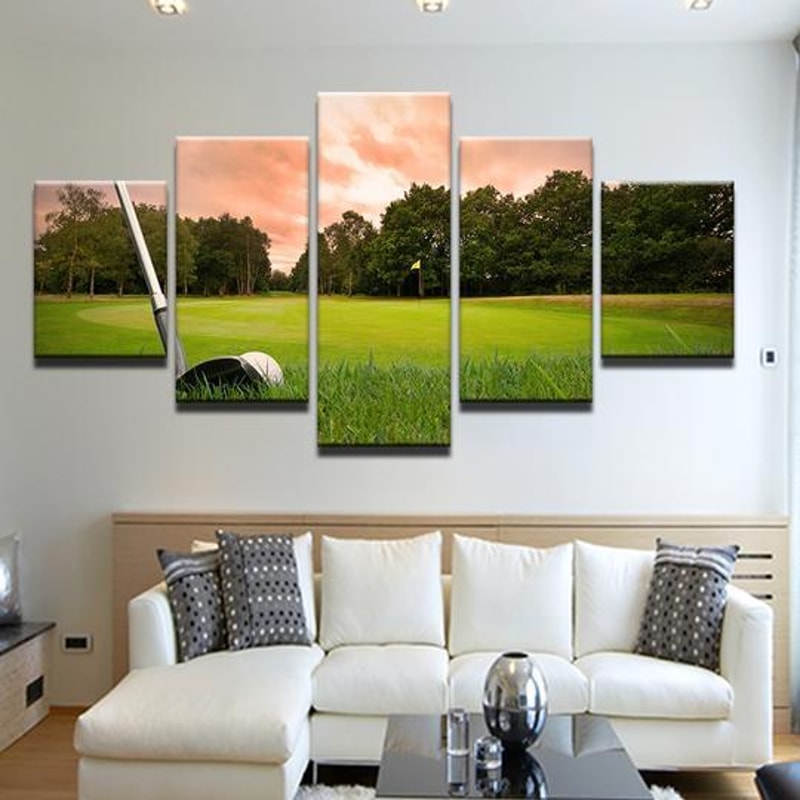 Golf Golfing Chip Shot - Sport 5 Panel Canvas Art Wall Decor.jpg