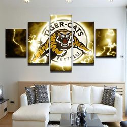 hamilton tiger cats cfl sport 5 panel canvas art wall decor