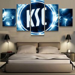 karlsruher sc sports football sport 5 panel canvas art wall decor
