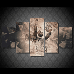 lebron james superstar basketball sport 5 panel canvas art wall decor