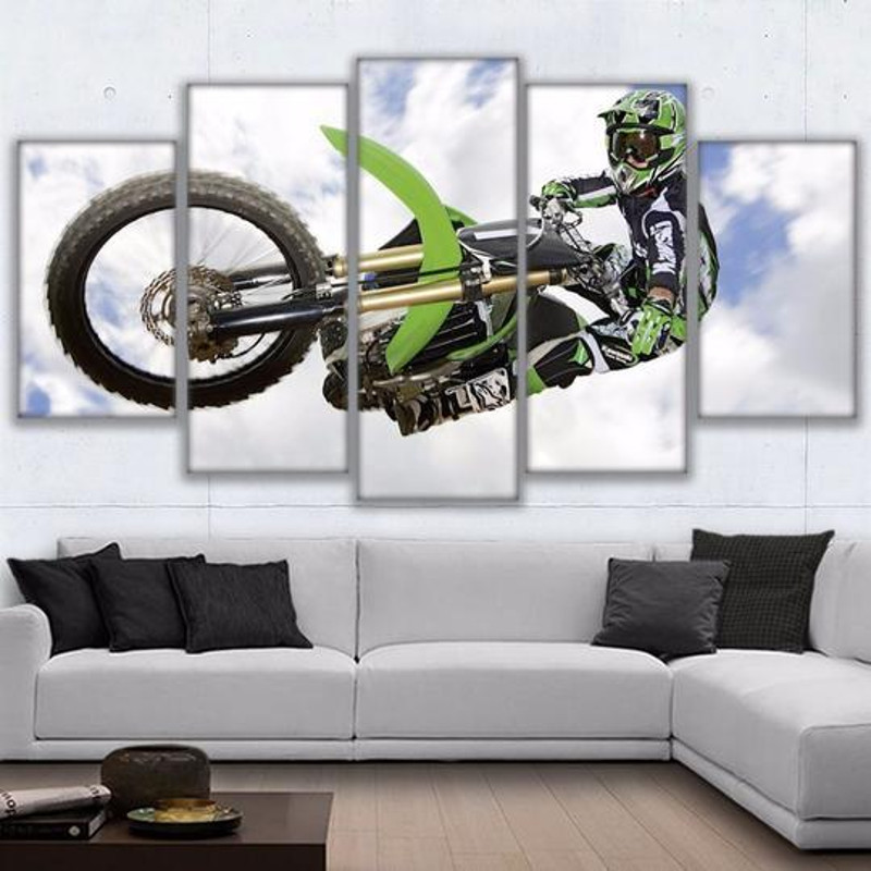 Motocross Dirt Bike - Sport 5 Panel Canvas Art Wall Decor.jpg