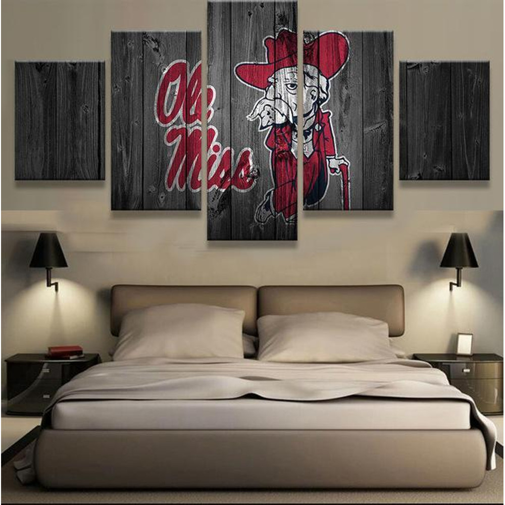 Ole Mississippi Rebels Sports - Sport 5 Panel Canvas Art Wall Decor.jpg
