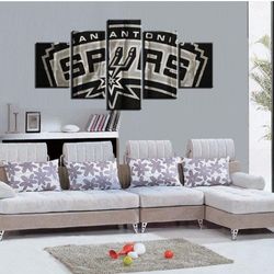 san antonio spurs basketball sport 5 panel canvas art wall decor