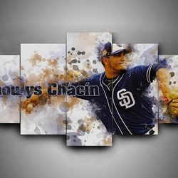 san diego padres 1 sport 5 panel canvas art wall decor