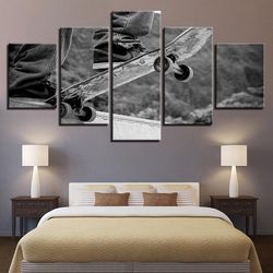 skateboarding sport 5 panel canvas art wall decor