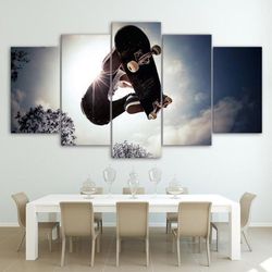 skater high sport 5 panel canvas art wall decor