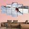 Skier Skiing Downhill - Sport 5 Panel Canvas Art Wall Decor.jpg
