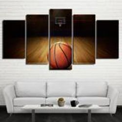 sports basketball sport 5 panel canvas art wall decor