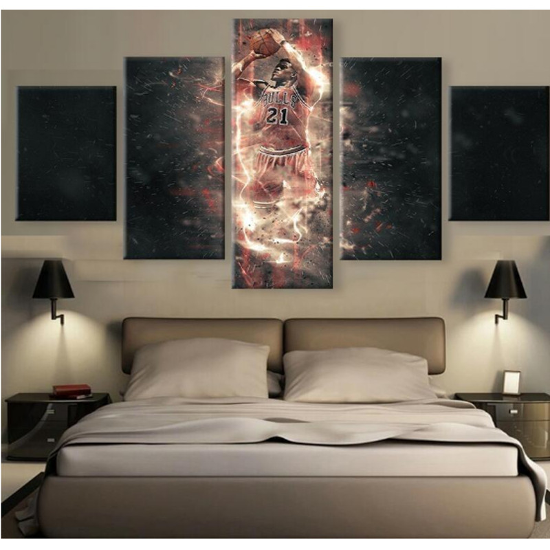 Stephen Curry Basketball 1 - Sport 5 Panel Canvas Art Wall Decor.png