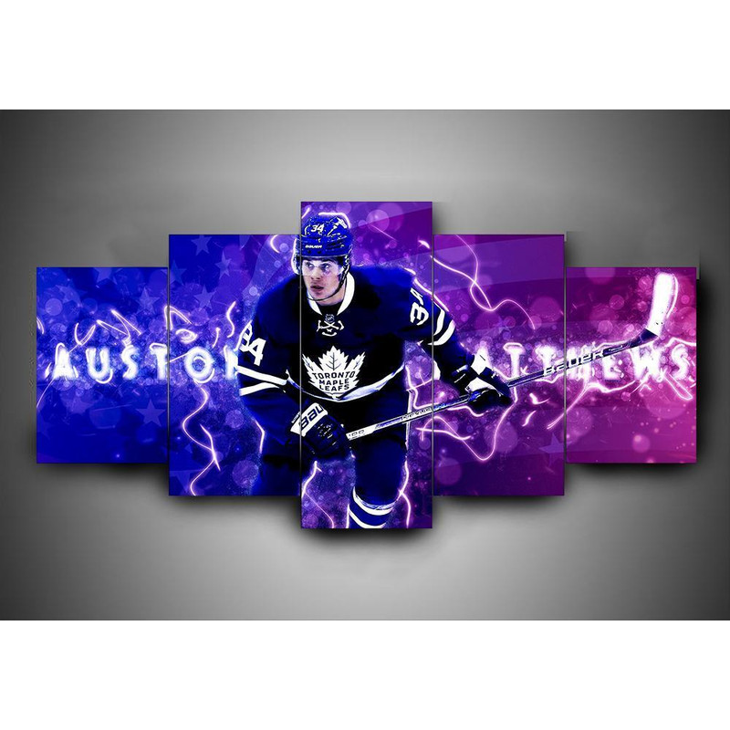 Toronto Maple Leafs - Auston Matthews - Sport 5 Panel Canvas Art Wall Decor.jpg