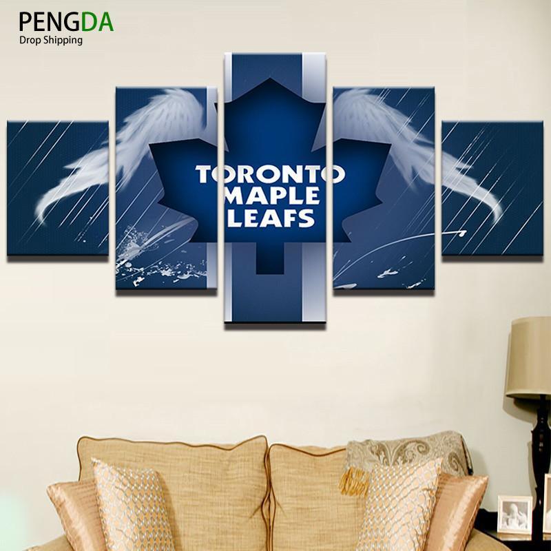 Toronto Maple Leafs Blue - Sport 5 Panel Canvas Art Wall Decor.jpg