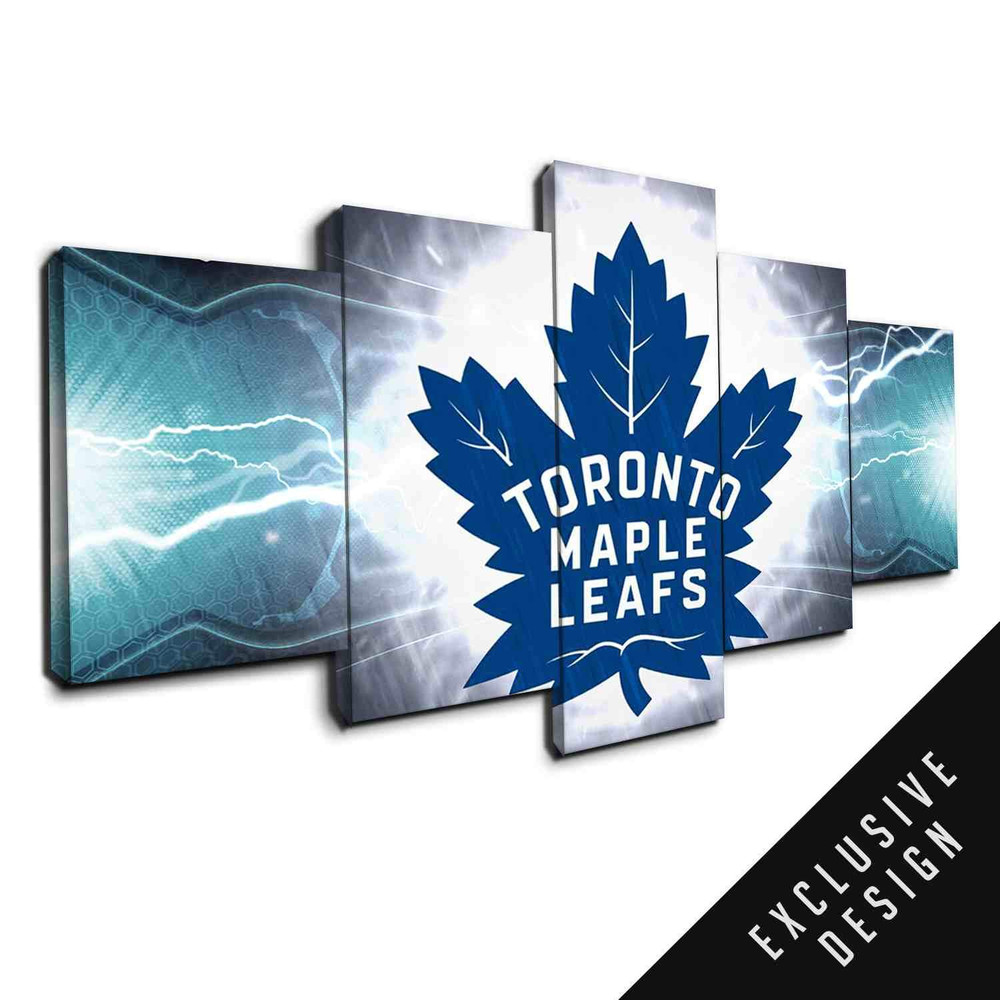 Toronto Maple Leafs Nhl Team Thunderbolt - Sport 5 Panel Canvas Art Wall Decor.jpg