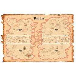 Anime One Piece World Map, Canvas Map, World