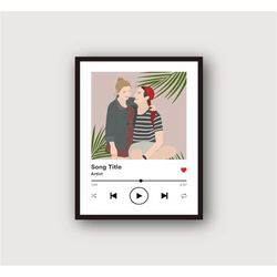 Mother&39s Day Gifts, Custom Couple Portrait, Spotify Album