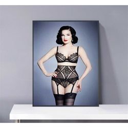 Dita Von Teese Sexy Elegant Celebrity Poster, PVC