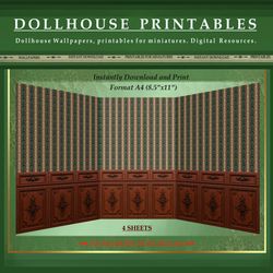 Wallpapers- Set 1 | Digital Downloads for Dollhouses and Unique Miniature Projects - Printables in Scale 1:12