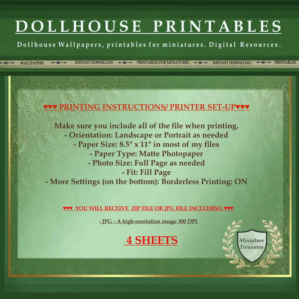 Wallpapers-  Digital Downloads for Dollhouses-Printables in Scale 112 (2).jpg