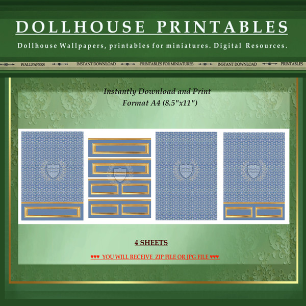 Wallpapers- Set 3  Digital Downloads for Dollhouses and Unique Miniature Projects - Printables in Scale 112 (1).jpg