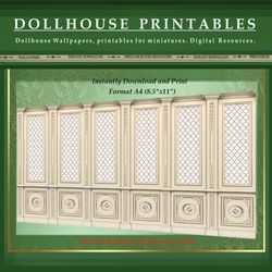 Wallpapers- Set 7-v1 | Digital Downloads for Dollhouses and Unique Miniature Projects - Printables in Scale 1:12