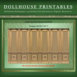 Wallpapers- Set 7-v5 | Digital Downloads for Dollhouses and Unique Miniature Projects - Printables in Scale 1:12