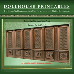 Wallpapers- Set 7-v6 | Digital Downloads for Dollhouses and Unique Miniature Projects - Printables in Scale 1:12